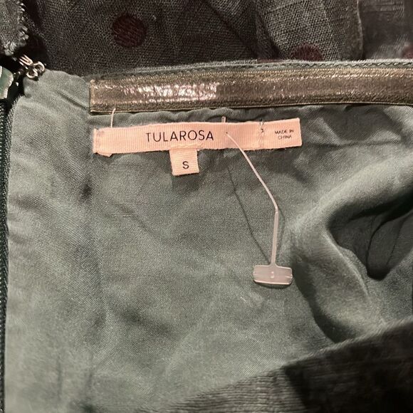 New Tularosa Forest Green Ruffle One Shoulder Maxi Dress Size Small - Picture 5 of 6